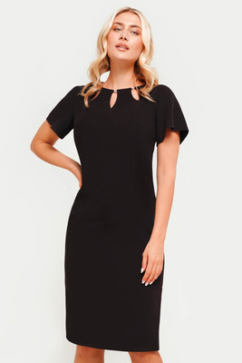 Sukienka czarna z ozdobnym dekoltem – Victoria