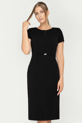 Sukienka czarna z ozdobnym paskiem – Sonia