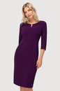 Sukienka midi fioletowa z rękawem 3/4- Bianca