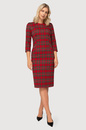 Sukienka czerwona w kratę z kieszeniami – Amelia