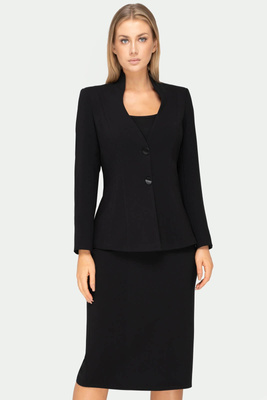 Garsonka czarna z żakietem ze stójką – Sylvia