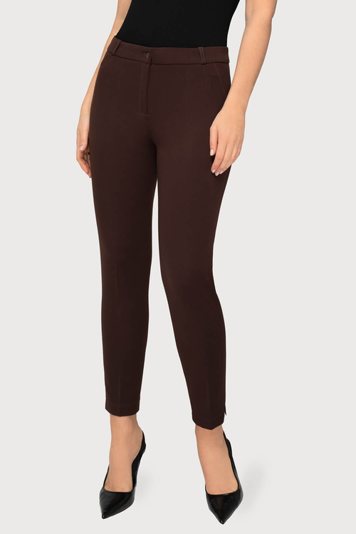 Spodnie cygaretki brązowe 7/8 