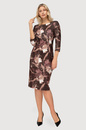 Sukienka brązowa ze wzorem – Amelia