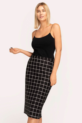 Spódnica w czarno-białą kratę 60 cm