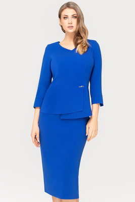 Komplet chabrowy z bluzką i spódnicą – Paula