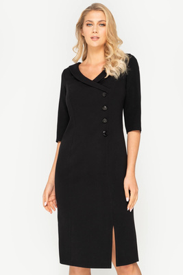 Sukienka czarna kopertowa – Isabelle