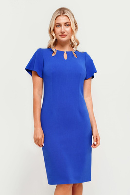 Sukienka chabrowa z ozdobnym dekoltem – Victoria