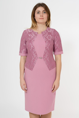 Sukienka wrzosowa z imitacją bolerka – Cornelia