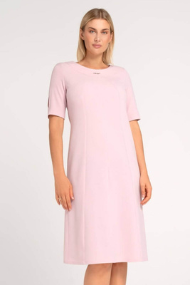 Trapezowa sukienka pudrowa - Patricia