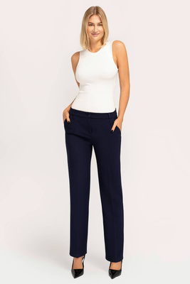 Spodnie klasyczne granatowe z kieszeniami