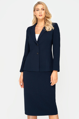 Garsonka granatowa z klasycznym kołnierzem – Clara