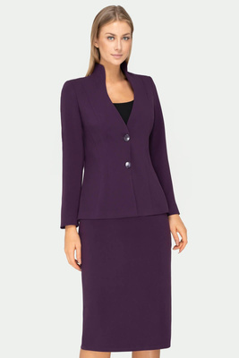 Garsonka fioletowa z żakietem ze stójką – Sylvia
