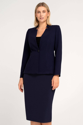 Garsonka granatowa z żakietem ze stójką – Olivia