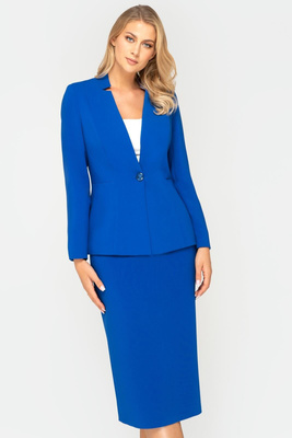 Garsonka chabrowa z żakietem ze stójką – Olivia