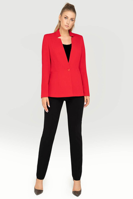 Kostium czerwony z czarnymi spodniami - Olivia