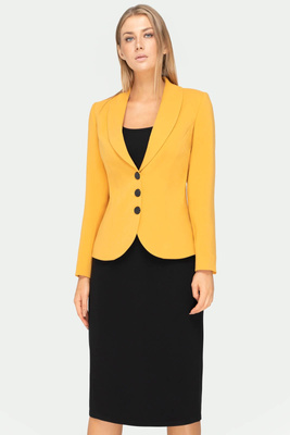 Garsonka miodowa z kołnierzem szalowym